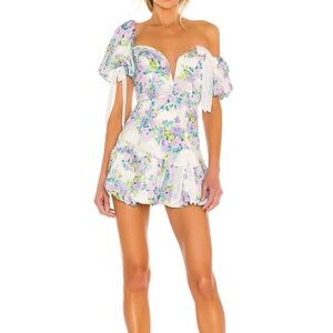 For Love & Lemons Alice Mini Dress XS in Lavender